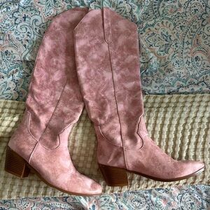 Pink Western-Style Women's Boots